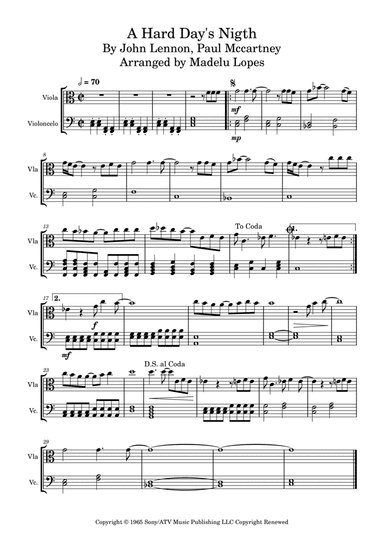 A Hard Day's Night (arr. Madelu Lopes)