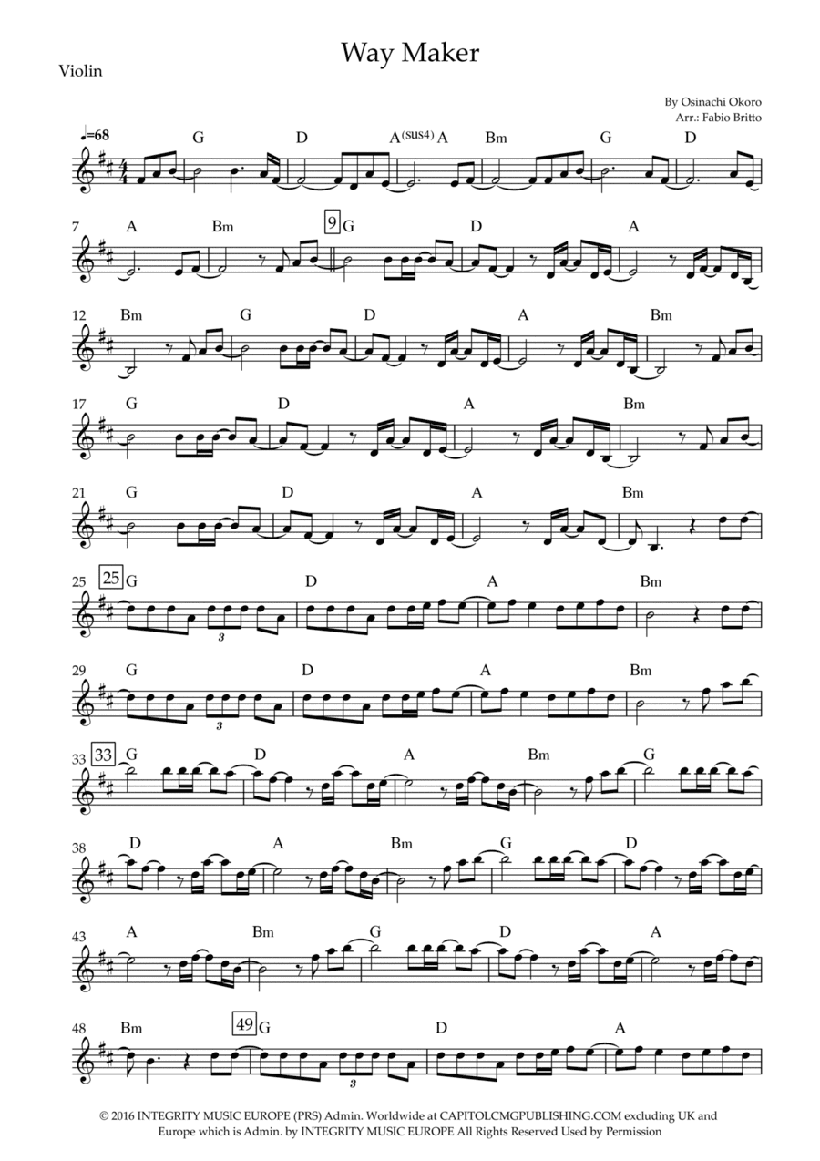 Way Maker (arr. Fabio Britto)