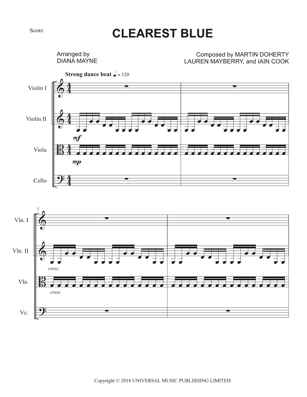 Clearest Blue (arr. Diana Mayne)