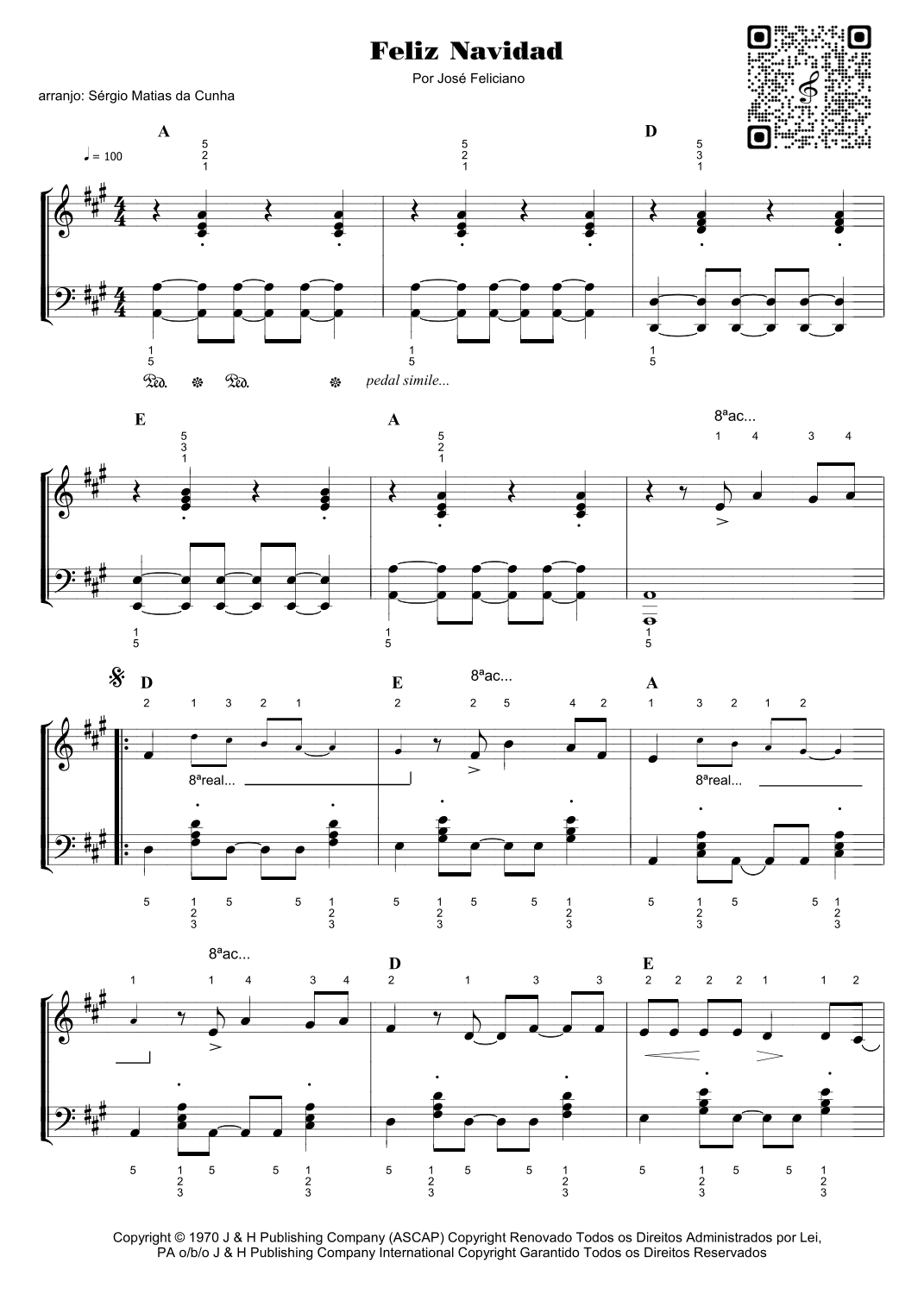 Feliz Navidad (arr. Sérgio Matias da Cunha)