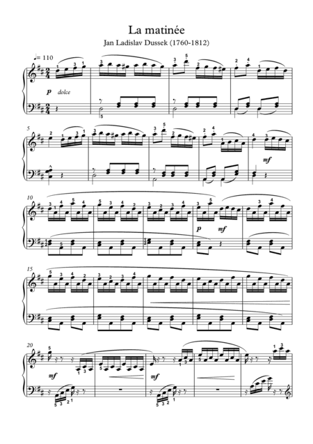 La matinée (arr. PianoSheetNow)