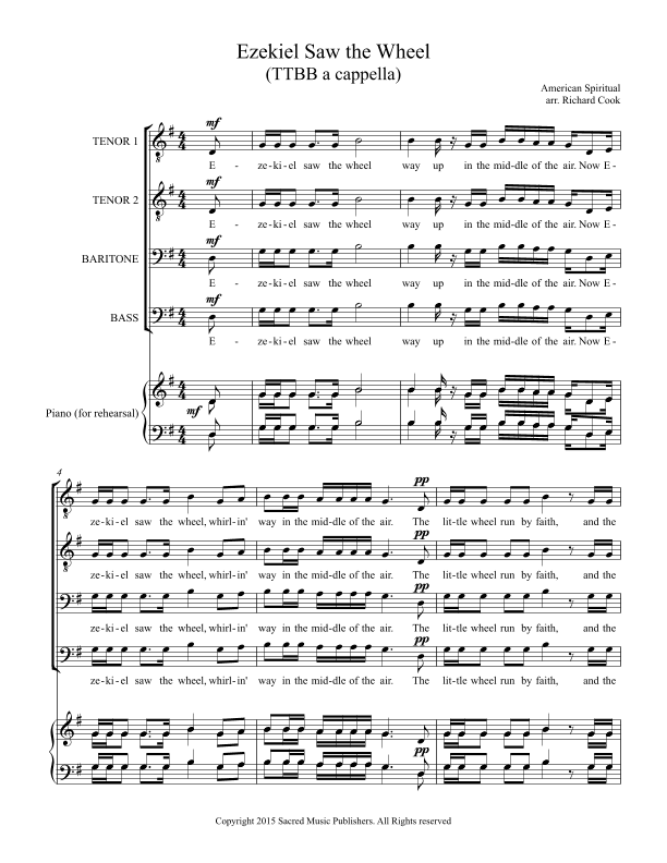 Ezekiel Saw the Wheel (arr. Richard Cook)