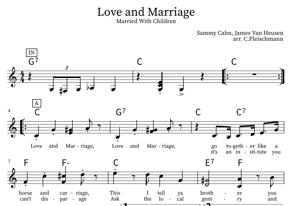 Love And Marriage (arr. Christoph Fleischmann)