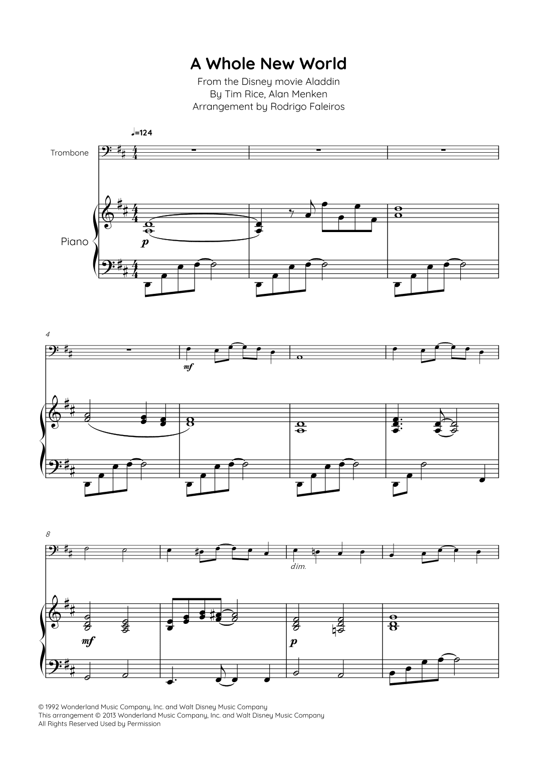 A Whole New World (arr. Rodrigo Faleiros)