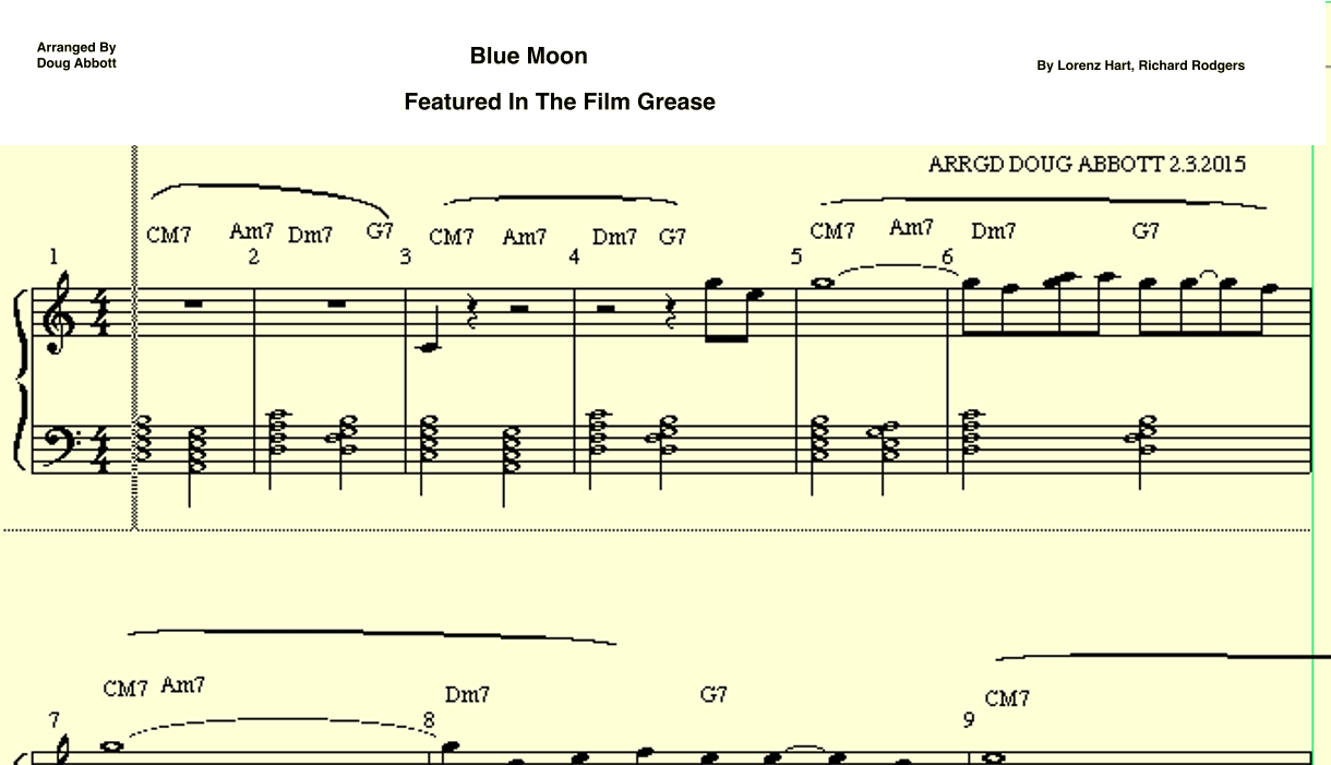 Blue Moon (arr. Doug Abbott)