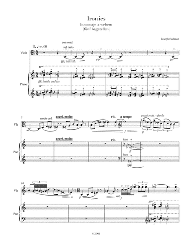 Ironies: homenaje a webern [fünf bagatellen]