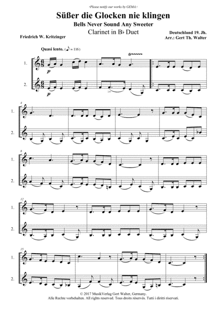 Bells Never Sound Any Sweeter (arr. Gert Th. Walter)