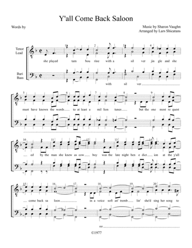 Y'all Come Back Saloon (arr. Nathan Peplinski)