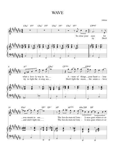 Wave (arr. Alex Nunes Rodriguez)
