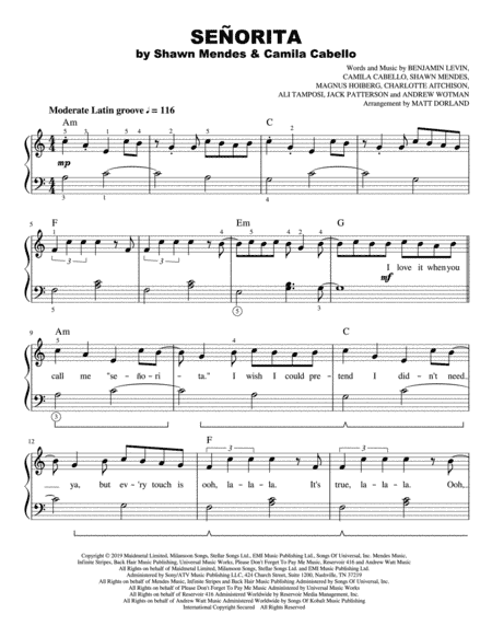 Senorita (arr. Matt Dorland Music)