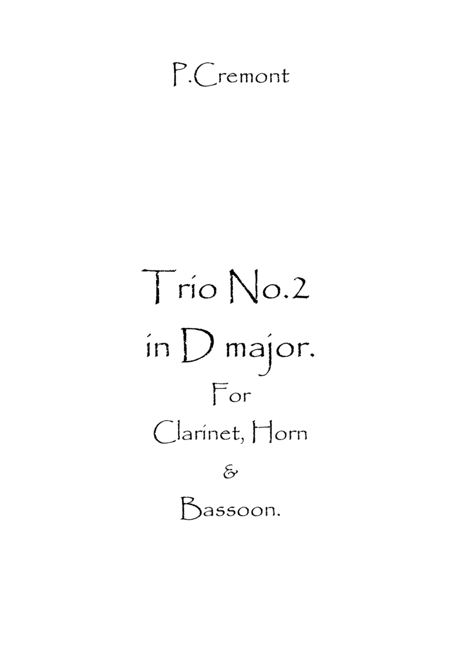 Trio No.2 in D maj. Op.13 (arr. Spence Bundy)