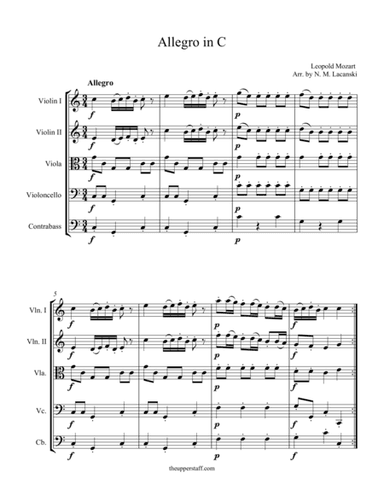 Allegro in C (arr. Nick Lacanski)