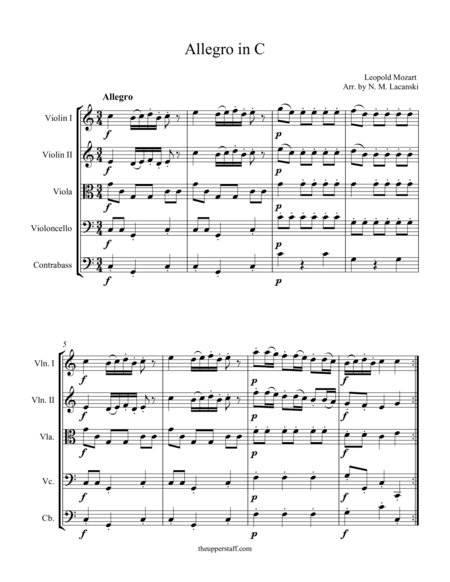 Allegro in C (arr. Nick Lacanski)