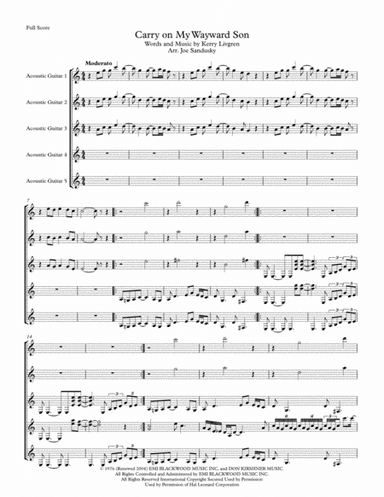 Carry On Wayward Son (arr. Joe Sandusky)