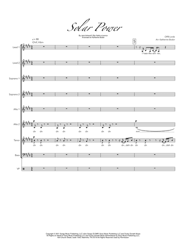 Solar Power (arr. Katherine Bodor)