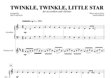 Twinkle Twinkle Little Star (arr. Art.o Artaud)