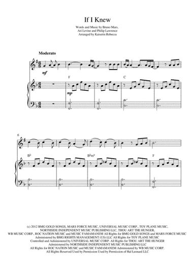 If I Knew (arr. Kaiserin Rebecca)