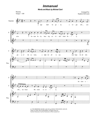 Immanuel (arr. Stephen DeCesare)