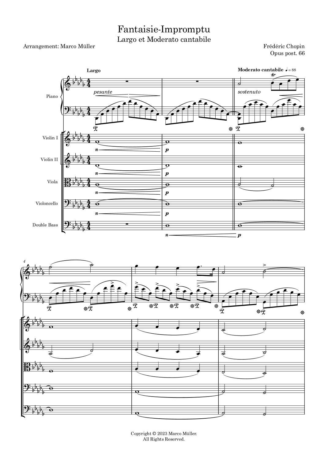 Fantaisie Impromptu (Largo et Moderato cantabile) (arr. Marco Müller)