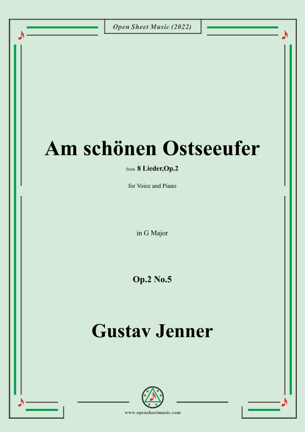 Jenner-Am schönen Ostseeufer,in G Major,Op.2 No.5 (arr. OSM Press)