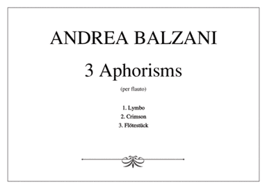 3 Aphorisms (per flauto)