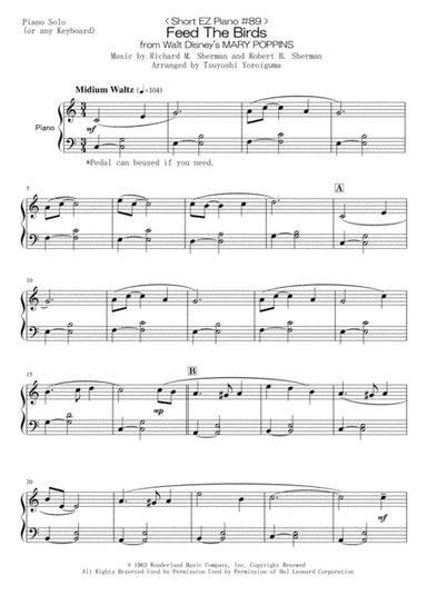 Feed The Birds (arr. Tsuyoshi Yoroiguma)