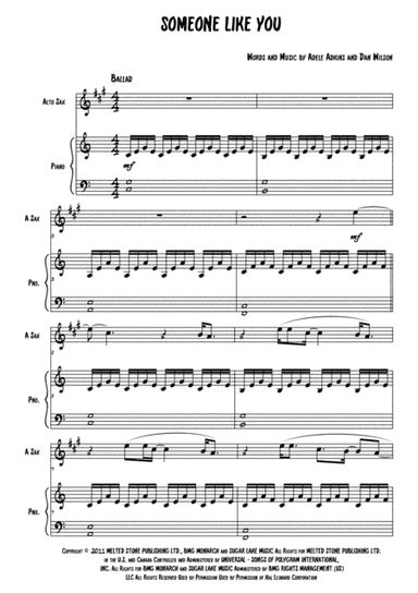 Someone Like You (arr. Darren Lloyd)