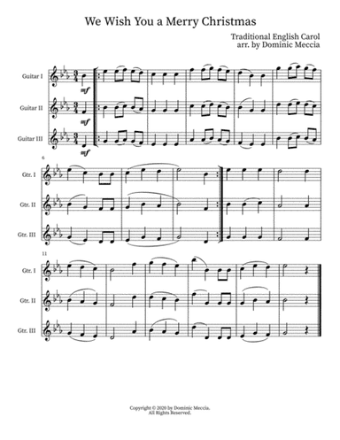 We Wish You a Merry Christmas (arr. Dominic Meccia)