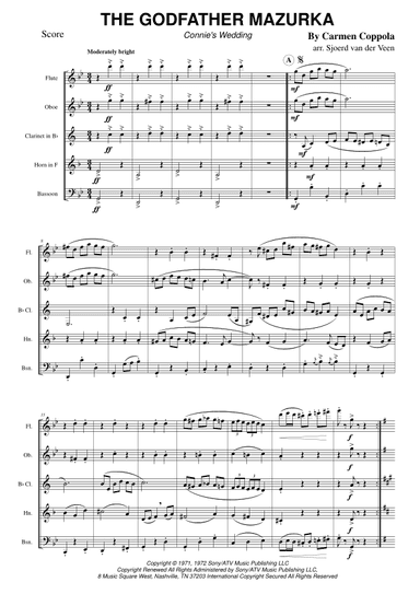 The Godfather Mazurka (arr. Sjoerd van der Veen)