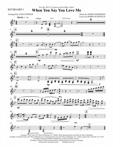 When You Say You Love Me (arr. Luke Furman)