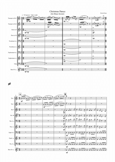 Christmas Dance for Brass Sextet by Derick Kane (arr. Derick Kane)
