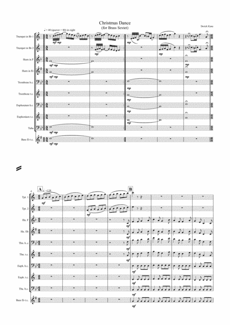 Christmas Dance for Brass Sextet by Derick Kane (arr. Derick Kane)