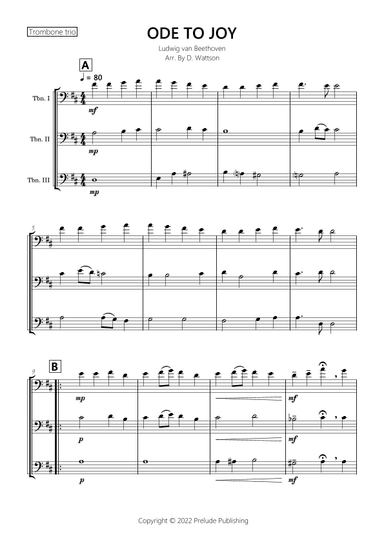 Ode To Joy (arr. D. Wattson)