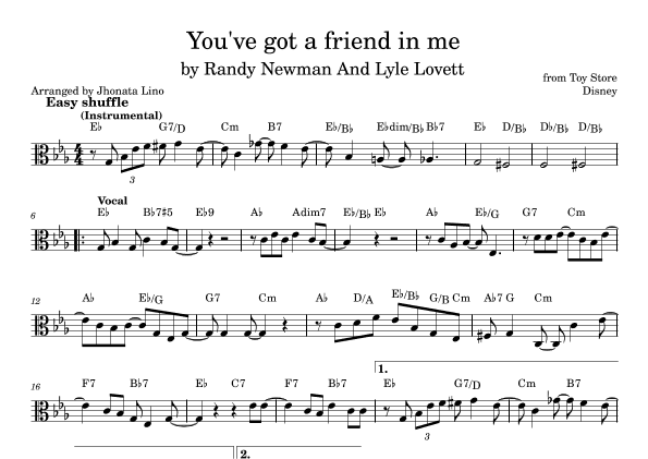 You've Got A Friend In Me (arr. Jhonata Lino)
