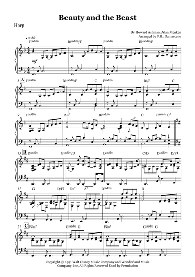 Beauty And The Beast (arr. P.H. Damasceno)