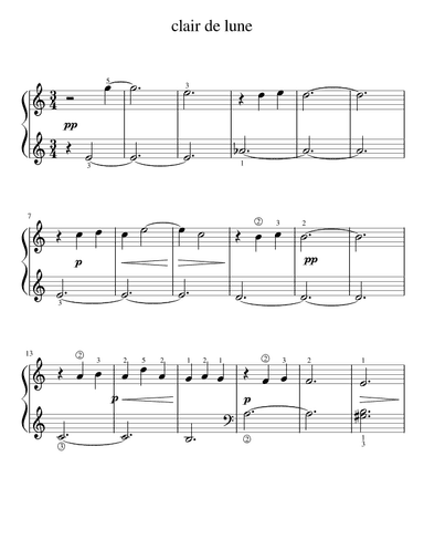 Clair de Lune (excerpt) (arr. Brianne Paik)