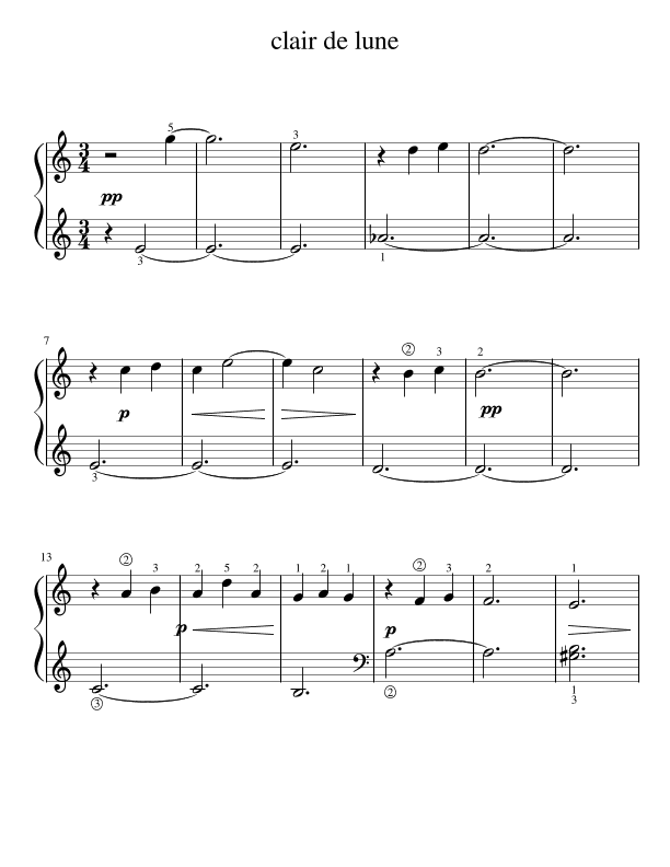 Clair de Lune (excerpt) (arr. Brianne Paik)