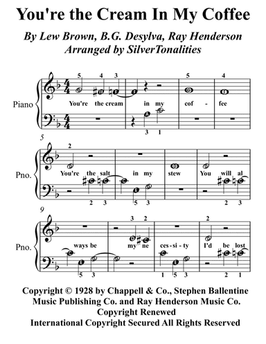 You're The Cream In My Coffee (arr. SilverTonalities)
