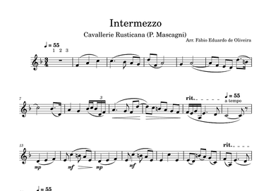 Intermezzo (Cavalleria Rusticana) - Easy Arrangement (arr. Fabio Eduardo de Oliveira)