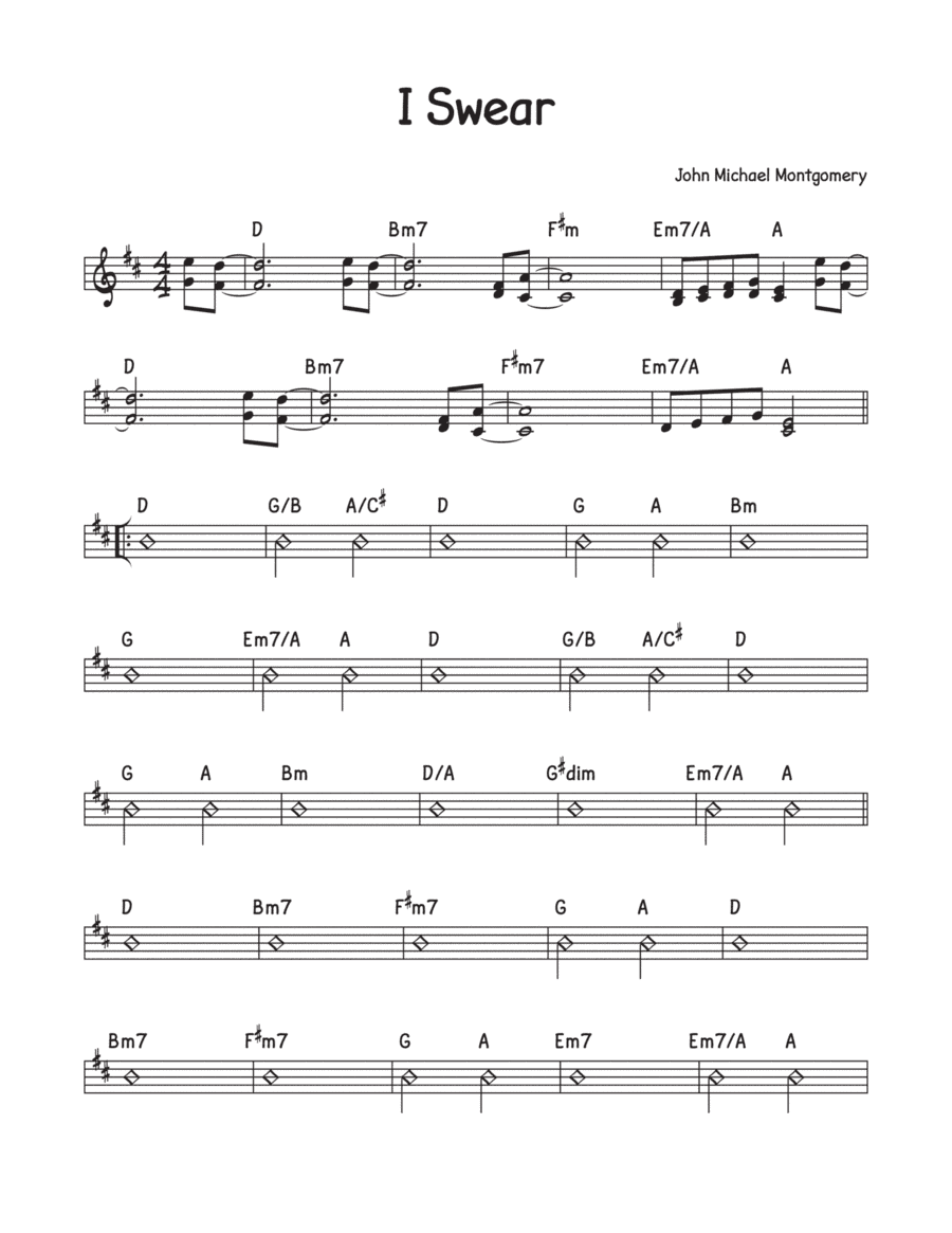 I Swear (arr. David M Fagnant)