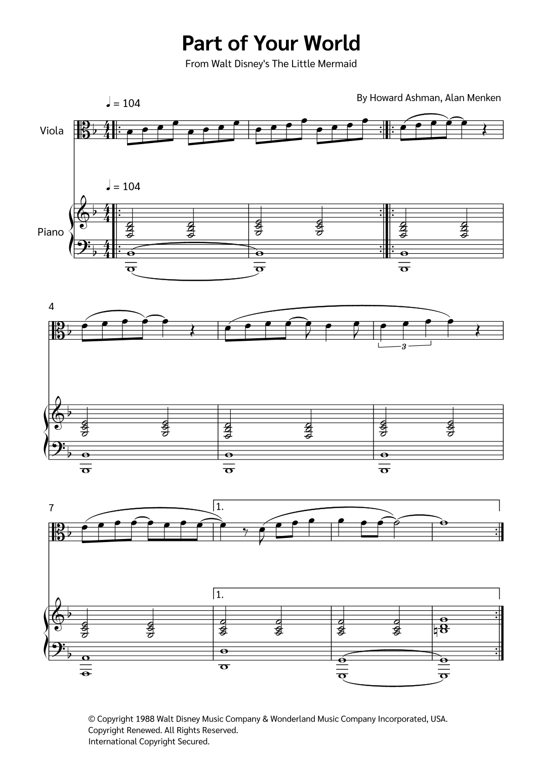 Part Of Your World (arr. Jackson Spindler)