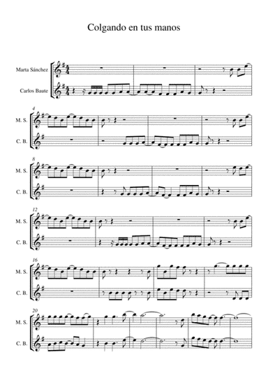 Colgando En Tus Manos (arr. M. Contreras)