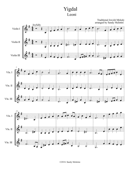 Yigdal (Leoni) (arr. Sandy McIntire)