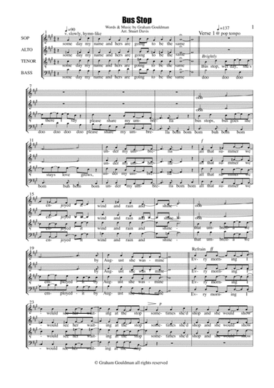 Bus Stop (arr. Stuart Davis)