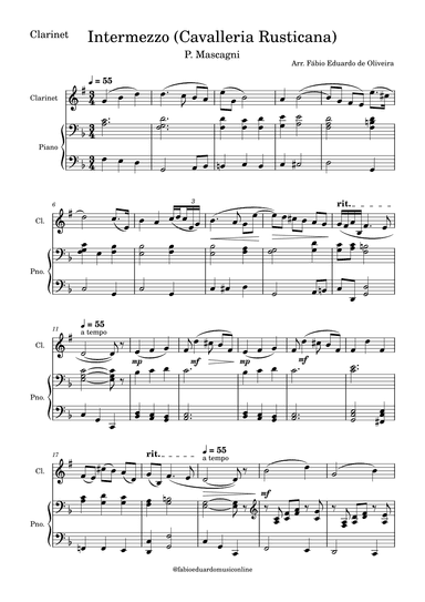 Intermezzo (Cavalleria Rusticana) (arr. Fabio Eduardo de Oliveira)