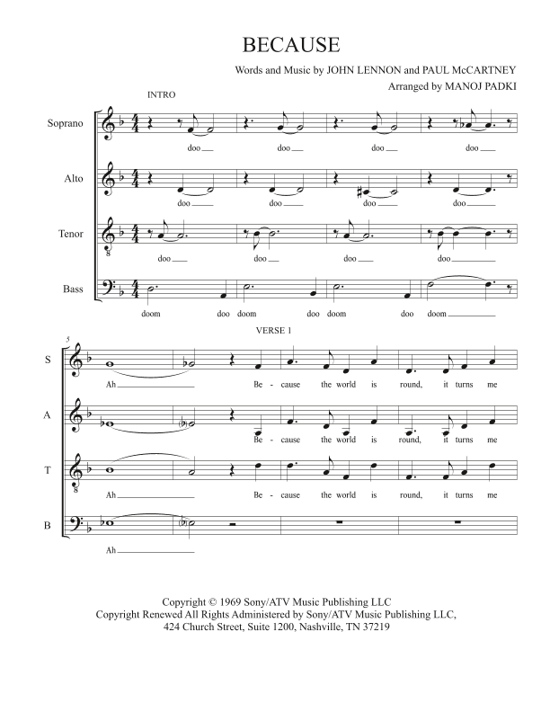 Because (arr. Manoj Padki)