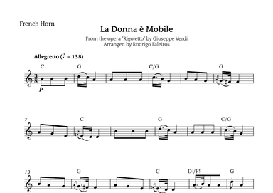 La Donna è Mobile (arr. Rodrigo Faleiros)