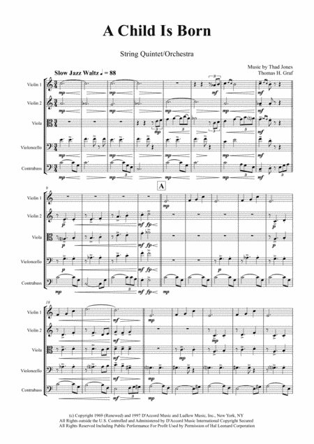 A Child Is Born (arr. Thomas H. Graf)