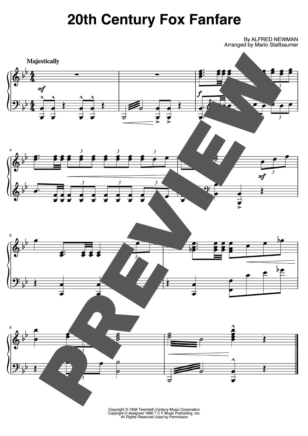 Twentieth Century Fox Trademark (arr. Mario Stallbaumer)