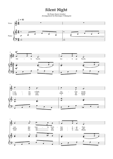 Stille Nacht (german lyrics) (arr. Henrique F Mangoni)